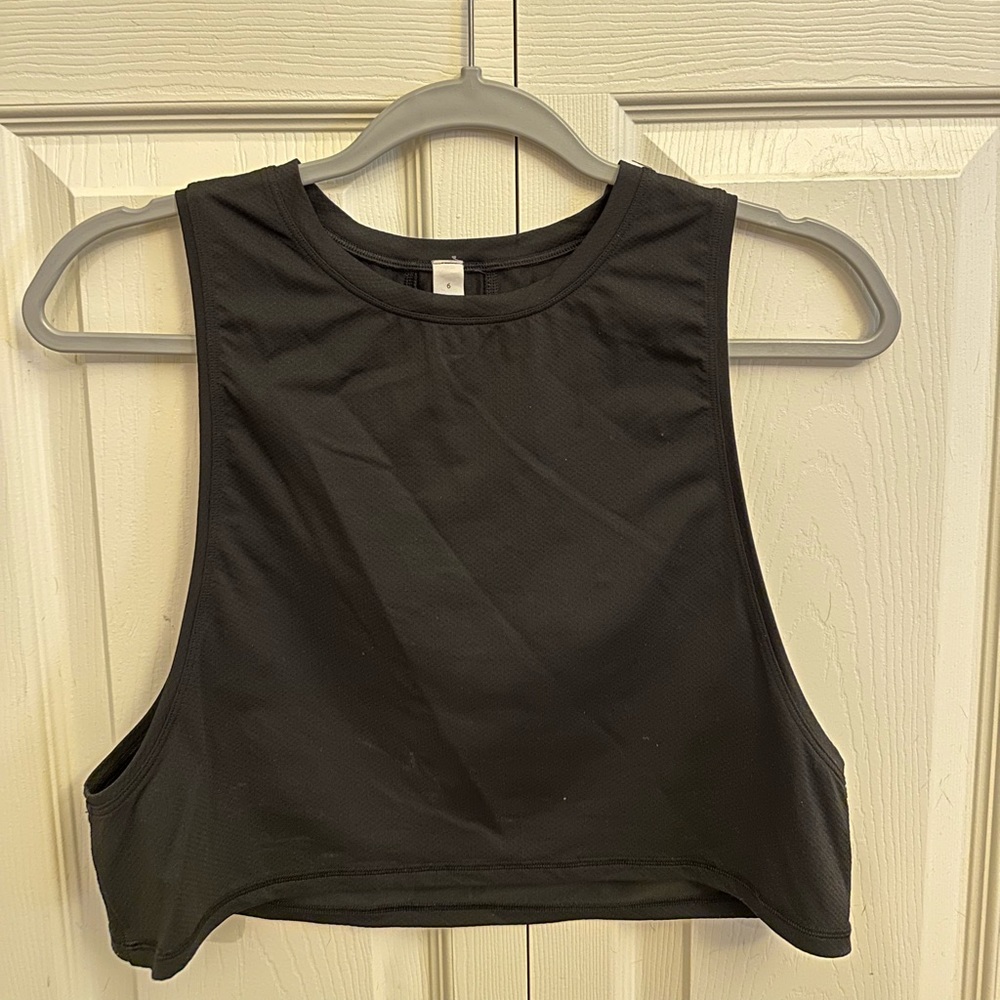 Lululemon Black Crop Muscle Tank